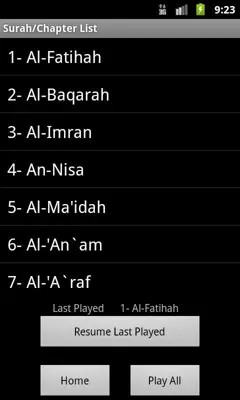 MP3 Quran android App screenshot 3